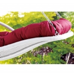 Premium Indoor Outdoor PE Rattan White Day Bed Style Hanging Chair Swing