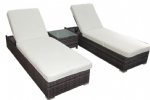New Wicker Sun Lounge Set Outdoor Setting Furniture Sunlounge for BBQ Pool Patio