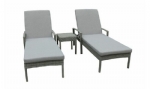 3pcs Sunlounge/Table Set-Grey