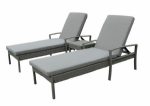 3pcs Sunlounge/Table Set-Grey