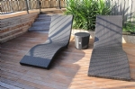 Sunlouge 3 Piece Wicker Rattan Outdoor Furniture Set