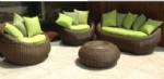 Outdoor Round Quality Rattan Wicker Sofa Lounge Set 