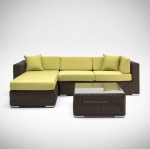 NEW Outdoor High Quality Corner Chunky Rattan Wicker Sofa Lounge Set