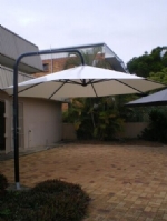 Umbrella 5 metre Large Outdoor Cantilever White PVC