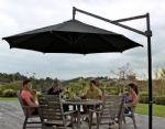 Umbrella 4 metre Large Outdoor Cantilever Santa Fe Black /black