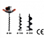 52 cc Petrol Earth Auger 3HP Post Hole Borer Ground Drill with 3 Bits